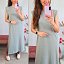 Vestido Hombreras Gris